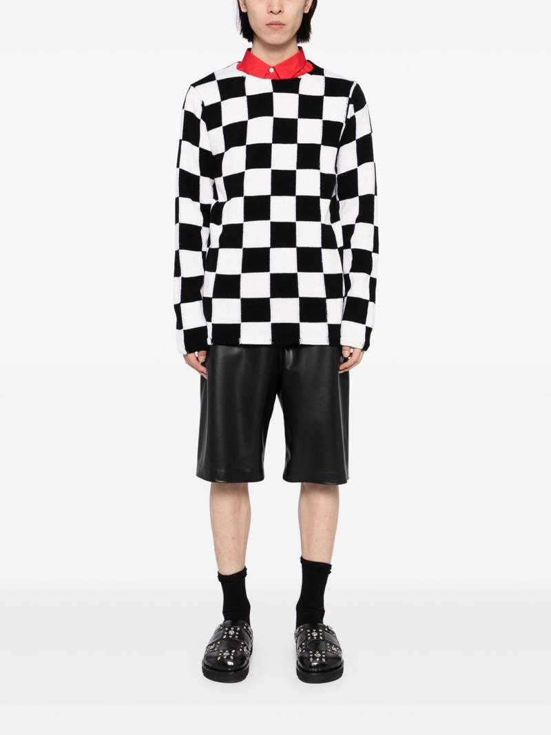 BLACK COMME des GARÇONS checked jumper outlook