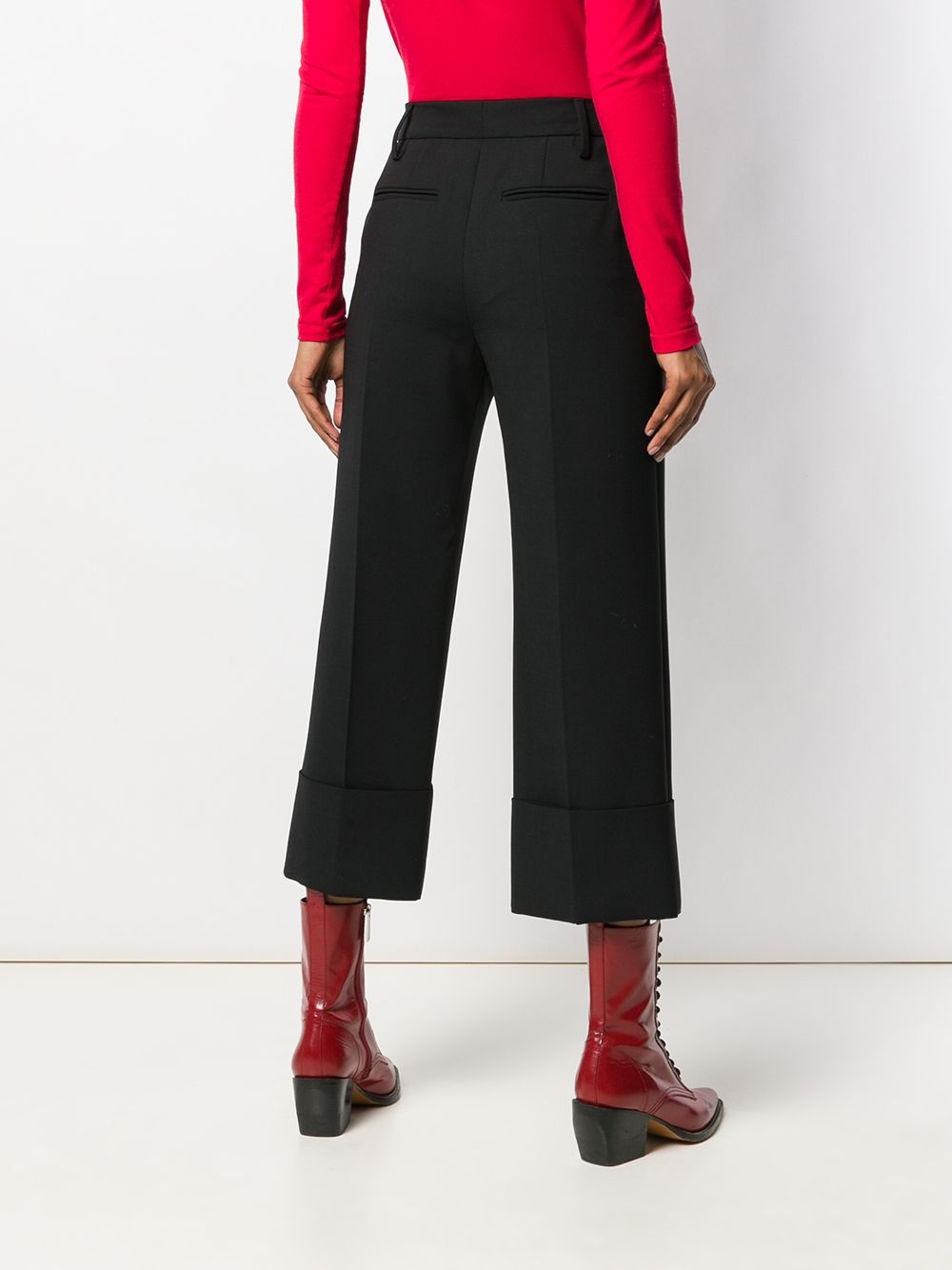 pleated cropped trousers - 4