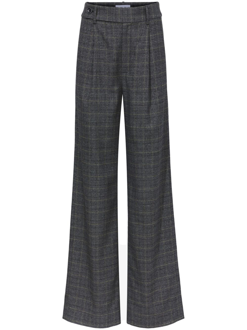 plaid wide-leg tailored trousers - 1