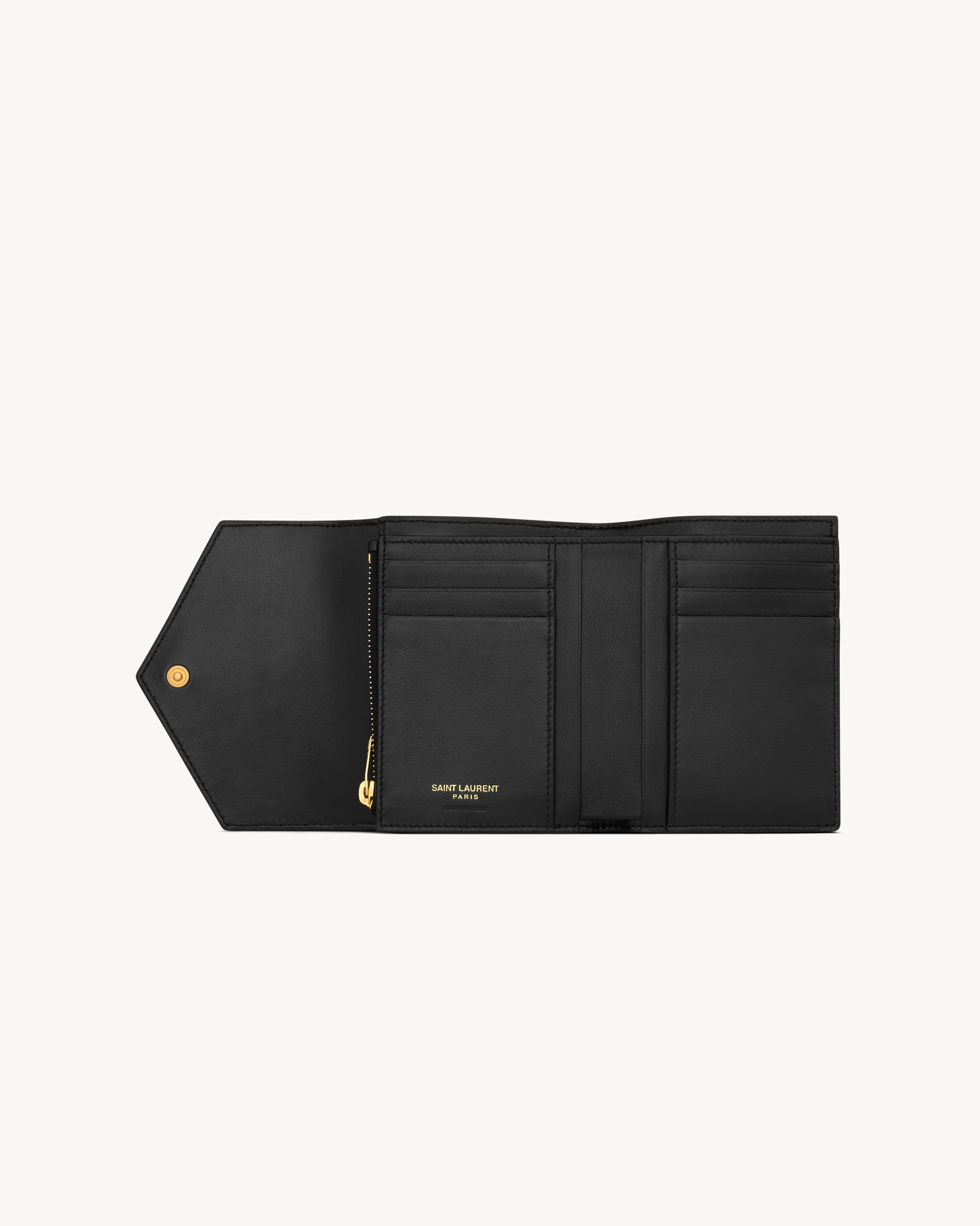 CASSANDRE MATELASSÉ COMPACT TRI FOLD WALLET IN LAMBSKIN - 3