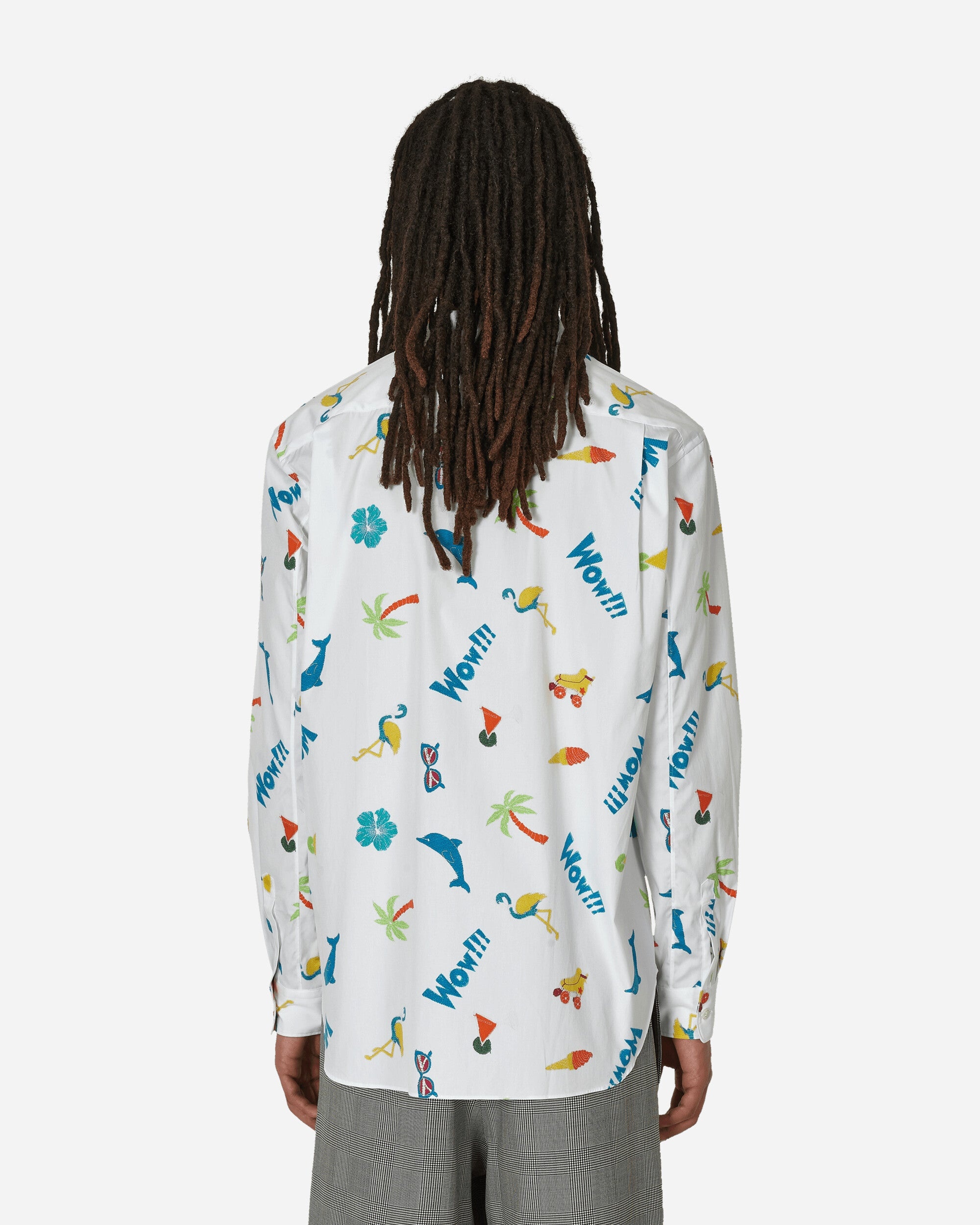 Printed Longsleeve Shirt White - 3