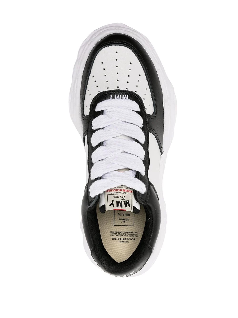 Wayne two-tone leather sneakers - 4