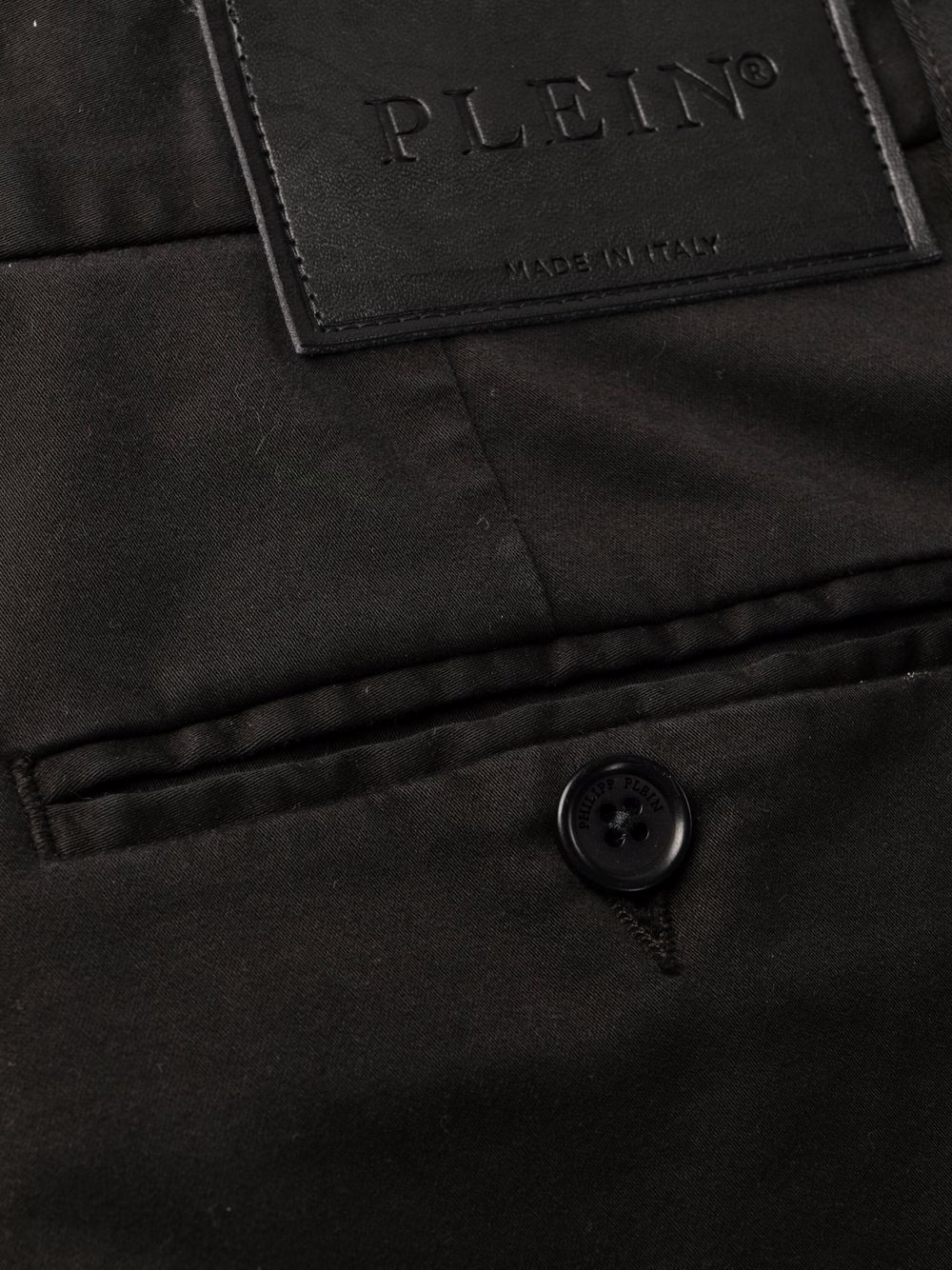 zip-detail chino trousers - 6