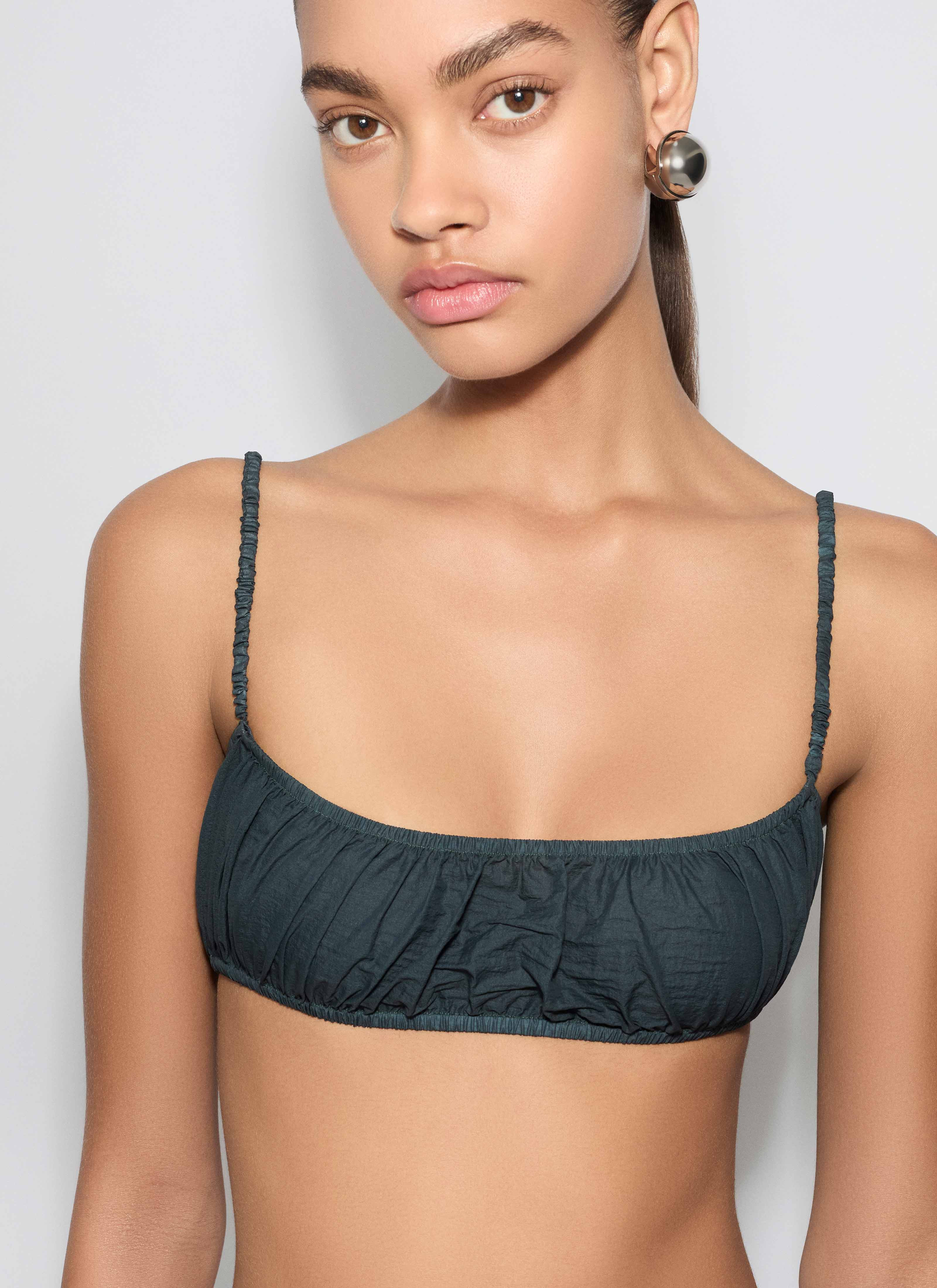 SOFT NYLON PLEATED BRALETTE - 6