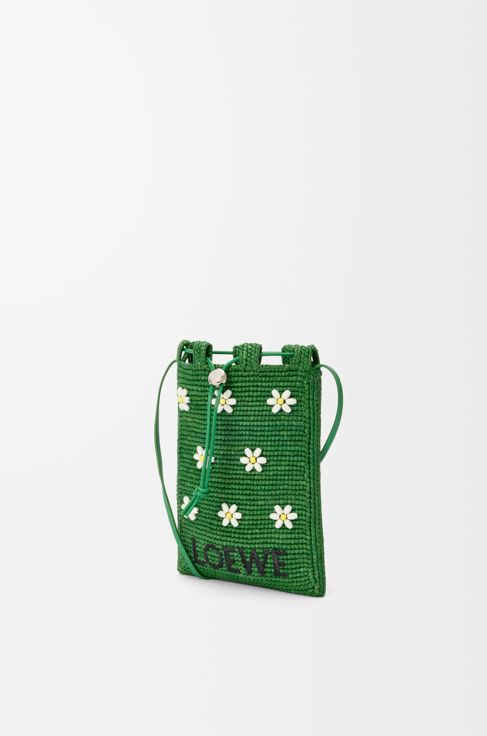 Drawstring pocket in raffia - 5