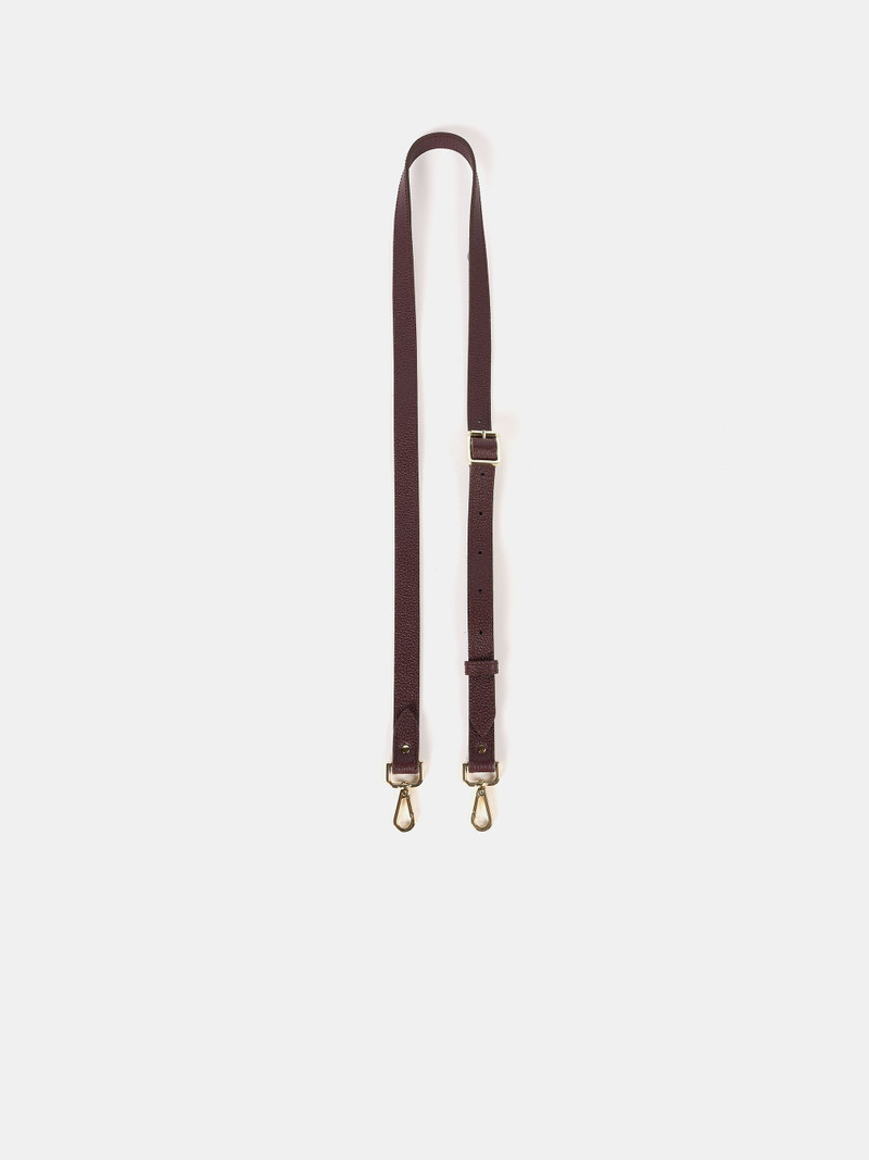 The Crossbody Strap - Bordeaux Calf Grain 1