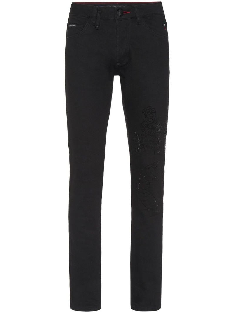 dragon-embellished jeans 1