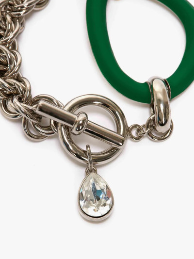 JW Anderson OVERSIZED LINK CHAIN BRACELET WITH CRYSTAL outlook