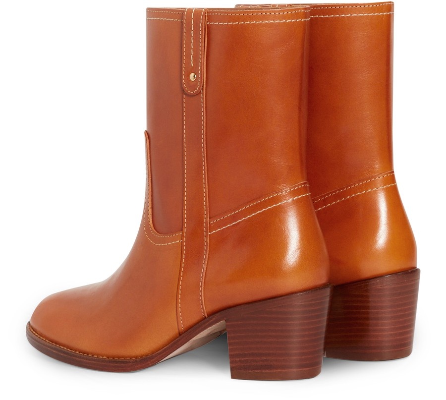 Vegetable-tanned leather ankle boots - 4