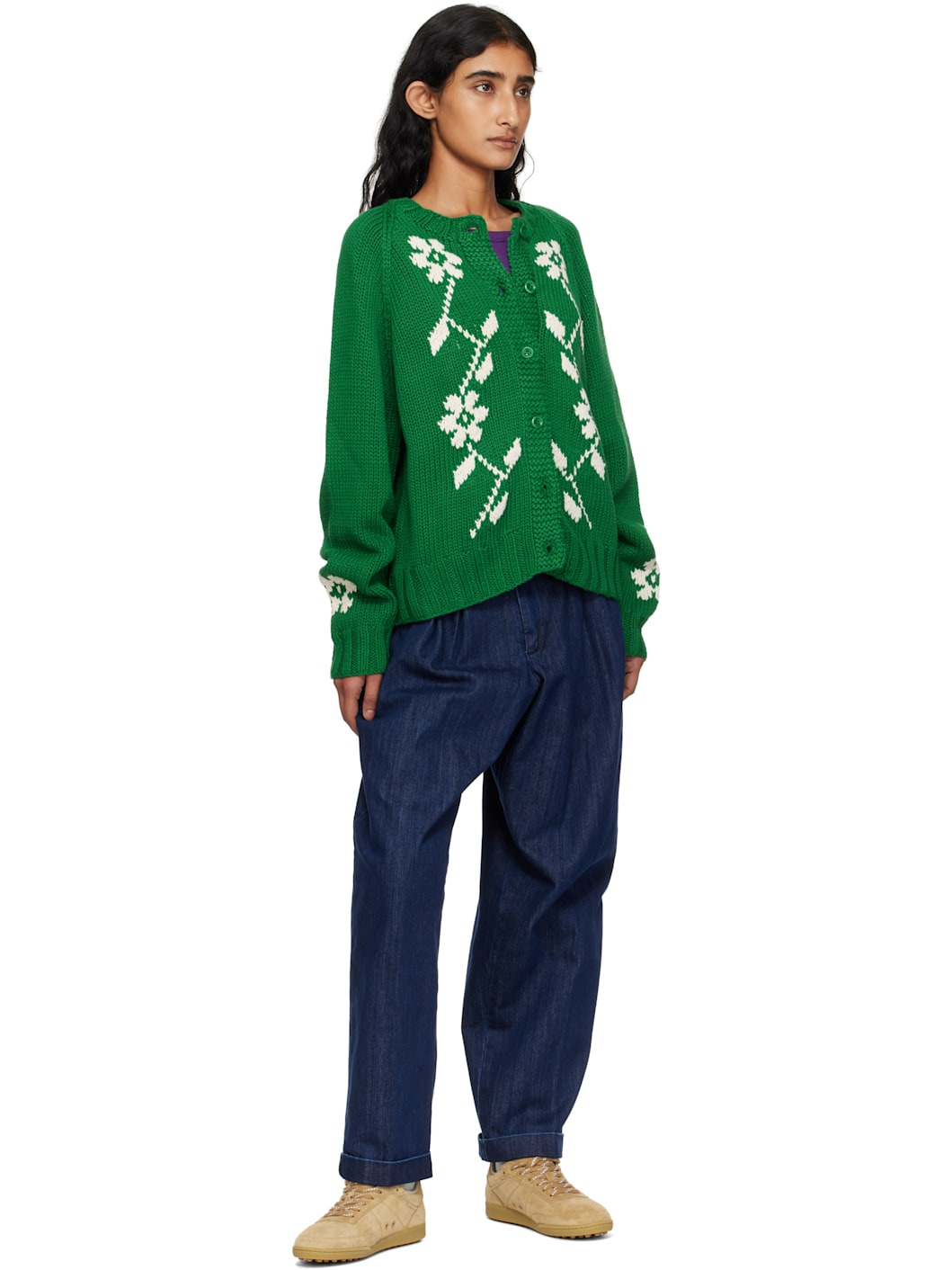Navy Earth Keaton Denim Trousers - 4