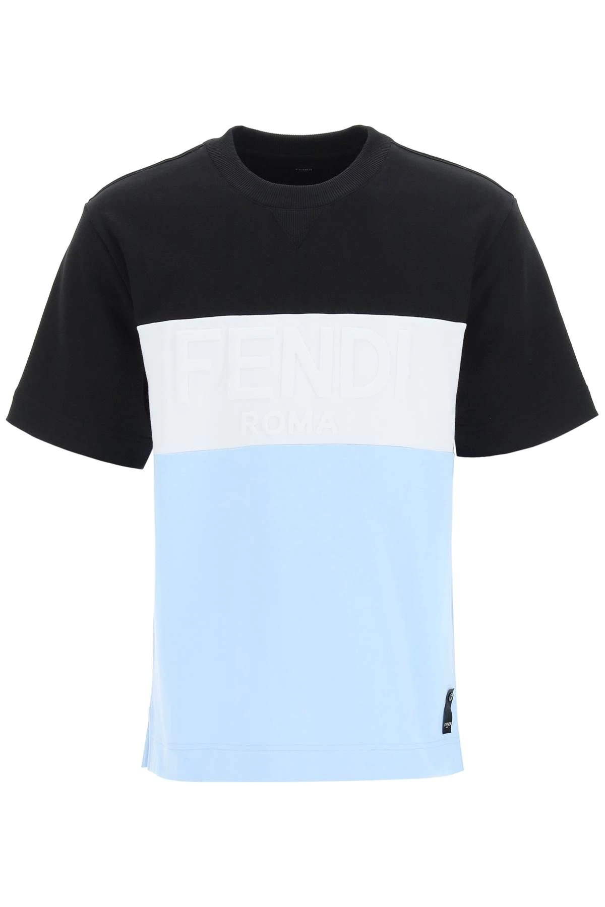 THREE-TONE JERSEY T-SHIRT WITH LOGO - 1