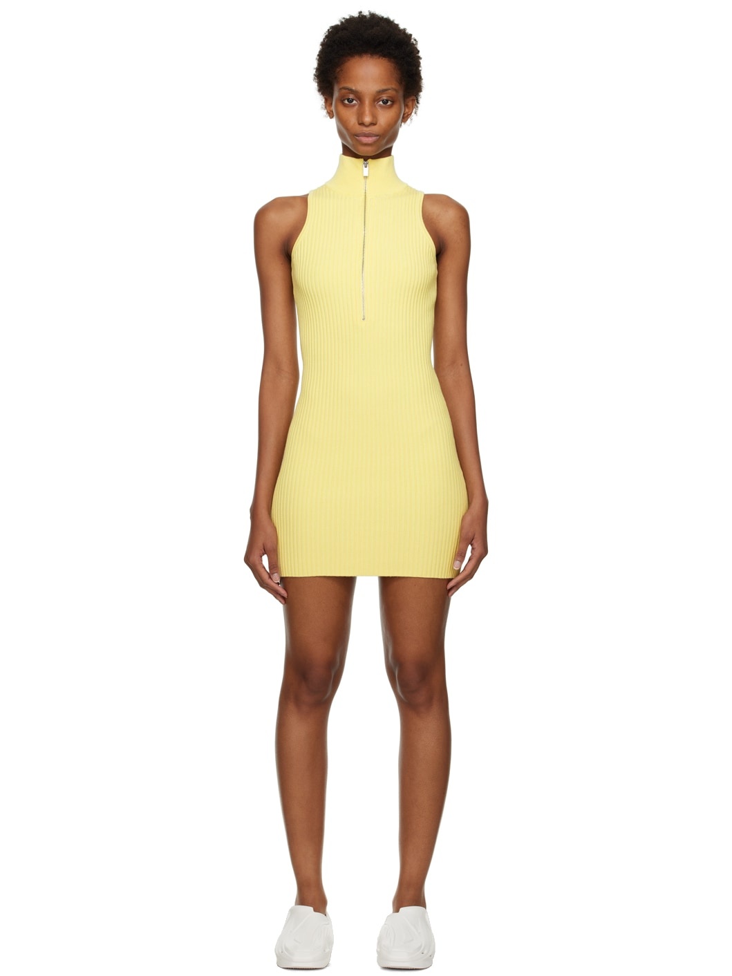 Yellow Zip Minidress - 1