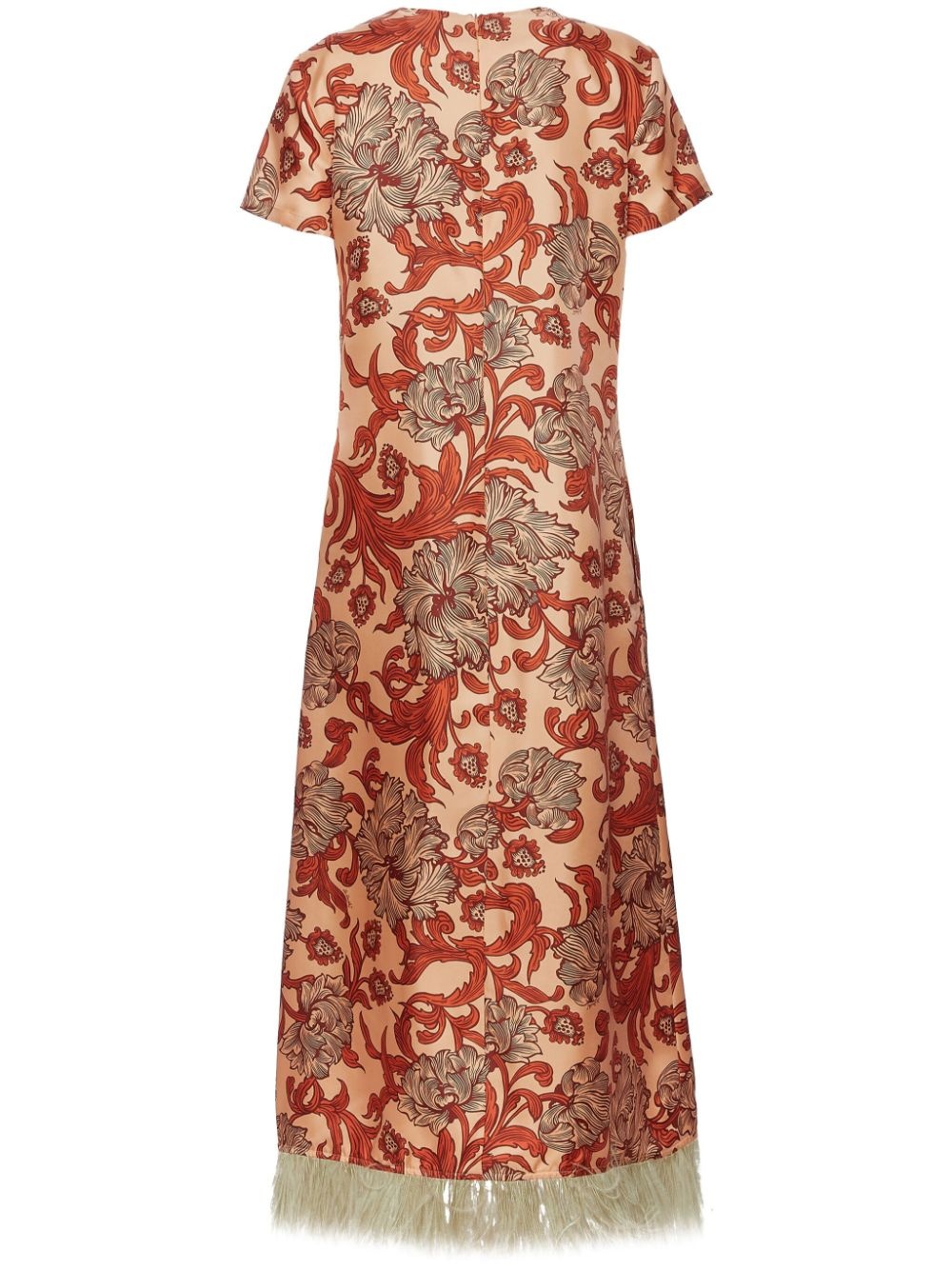 Swing feather-trimmed dress - 4