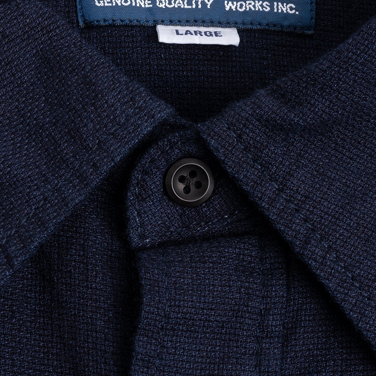 IHSH-357-IND 5oz Dobby Cloth Western Shirt - Indigo - 8