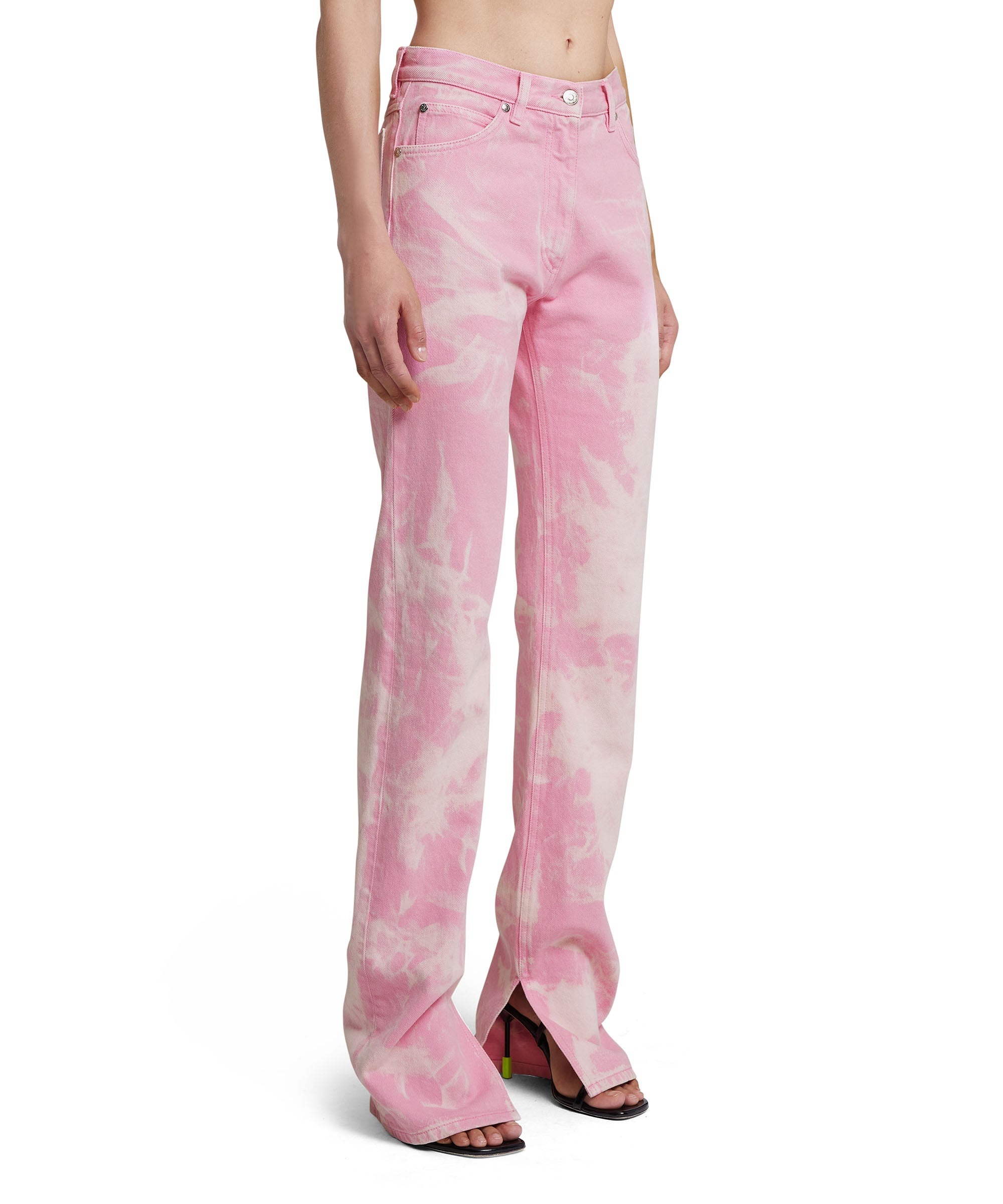 Bull cotton pants with marbleized tie-dye treatment - 4
