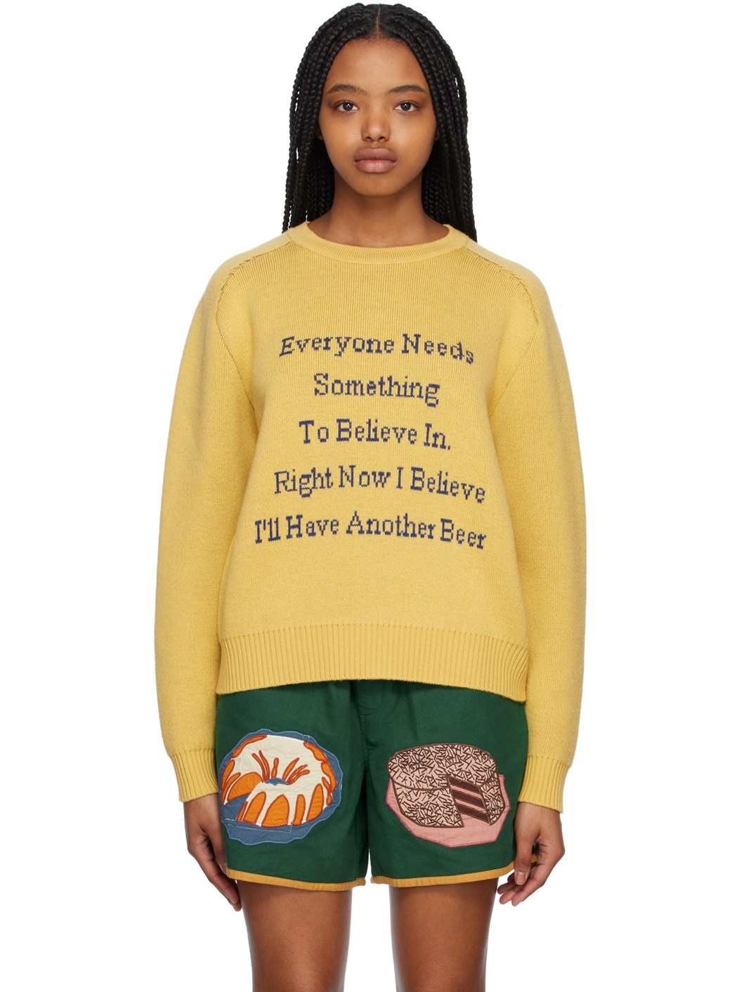 Yellow 'I'll Have Another Beer' Sweater - 1