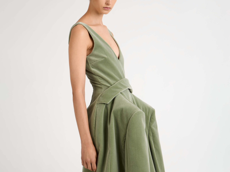 WOMENS STRUCTURED DRESS IN ARTICHOKE 5