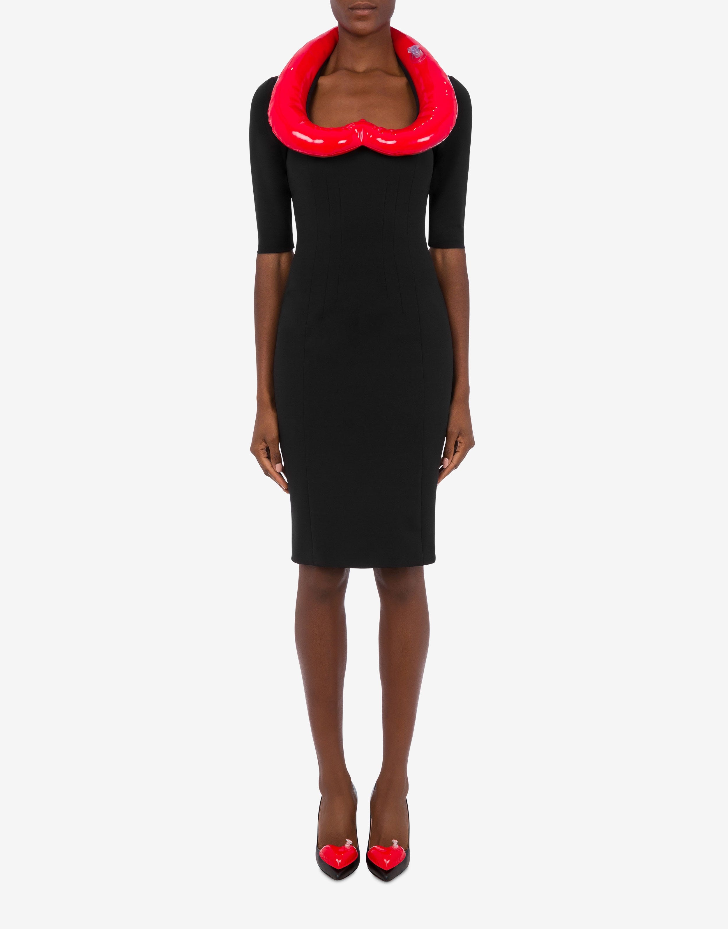 INFLATABLE HEART DOUBLE JERSEY DRESS - 2