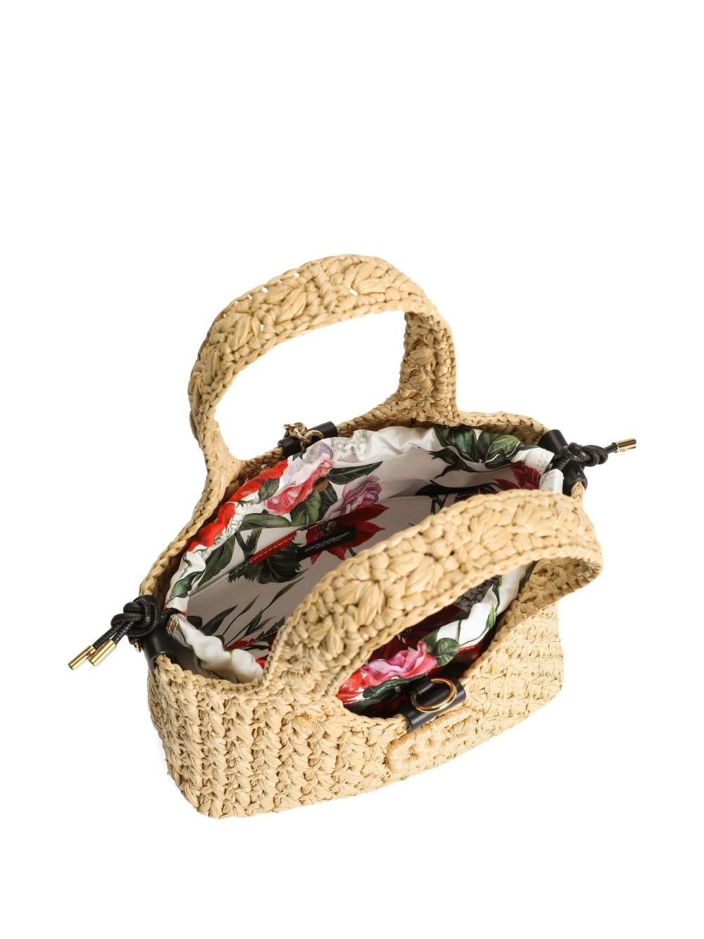 woven-raffia tote bag - 5