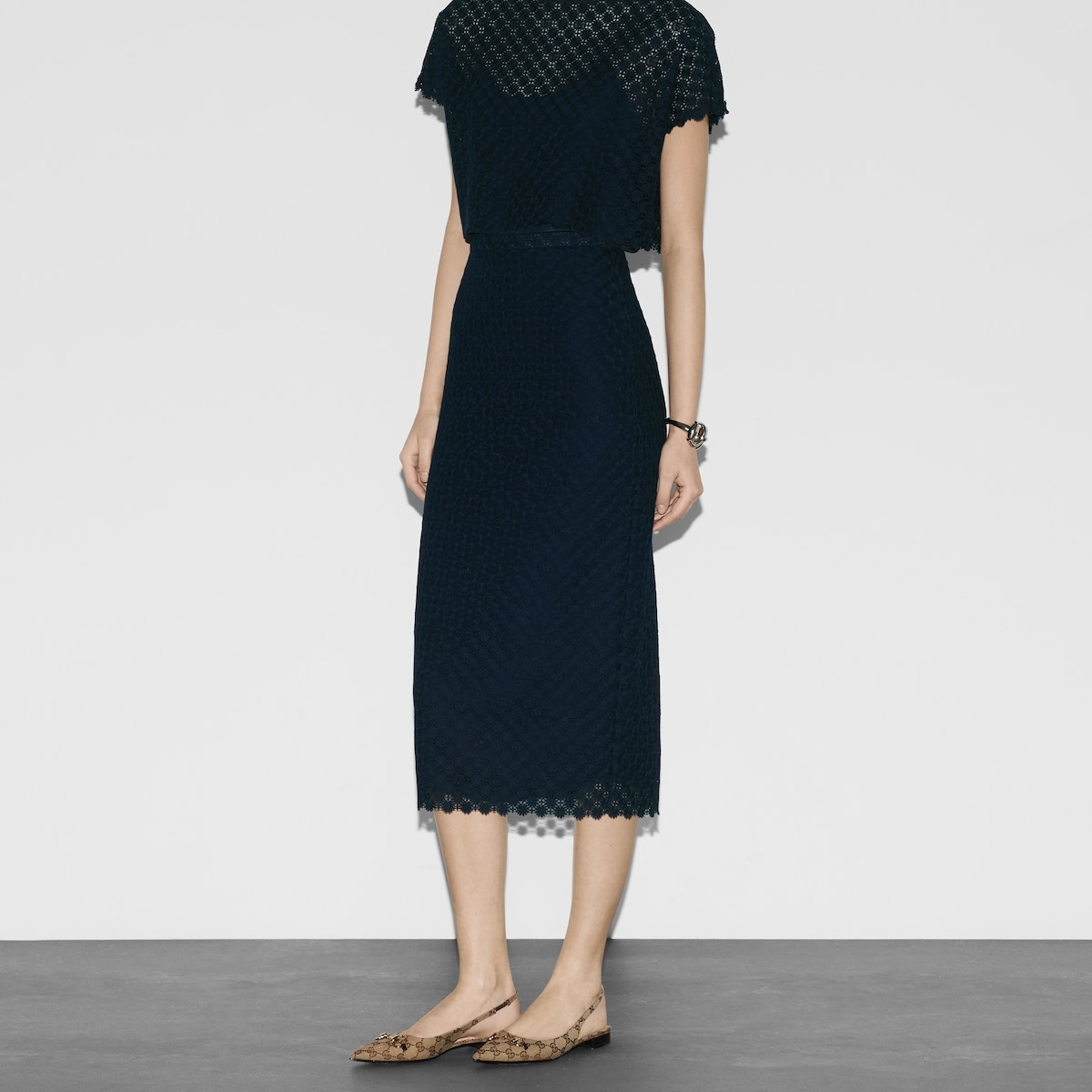 Double G flower lace skirt - 3
