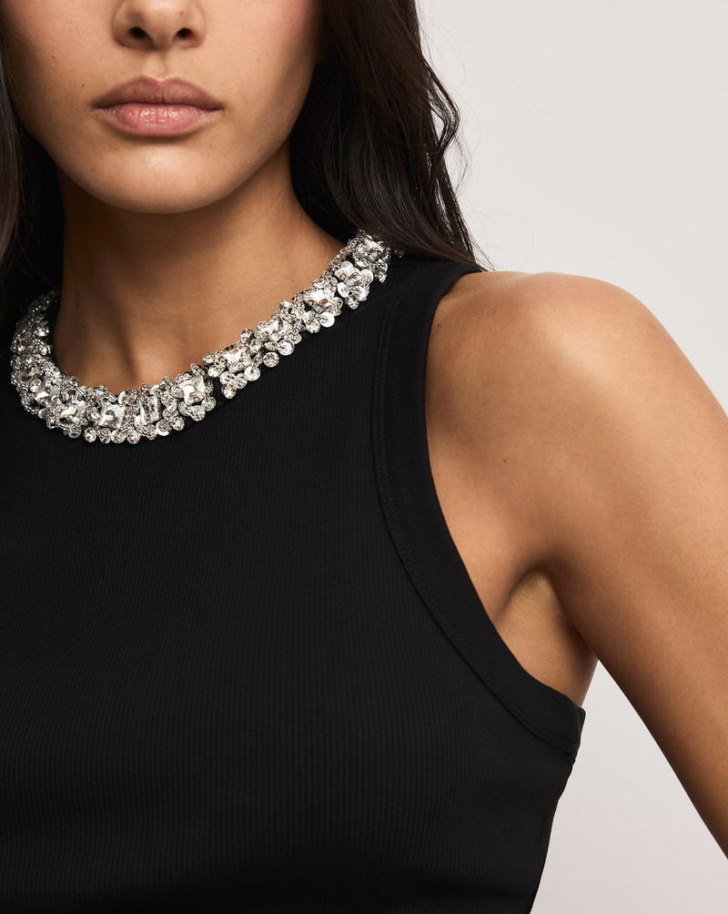 JORDYN EMBELLISHED-COLLAR MIDI DRESS 6