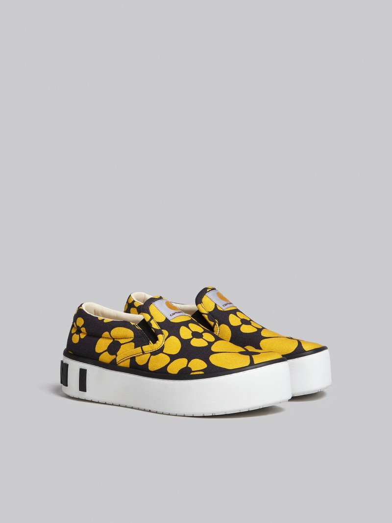 MARNI X CARHARTT WIP - YELLOW SLIP-ON SNEAKERS 2