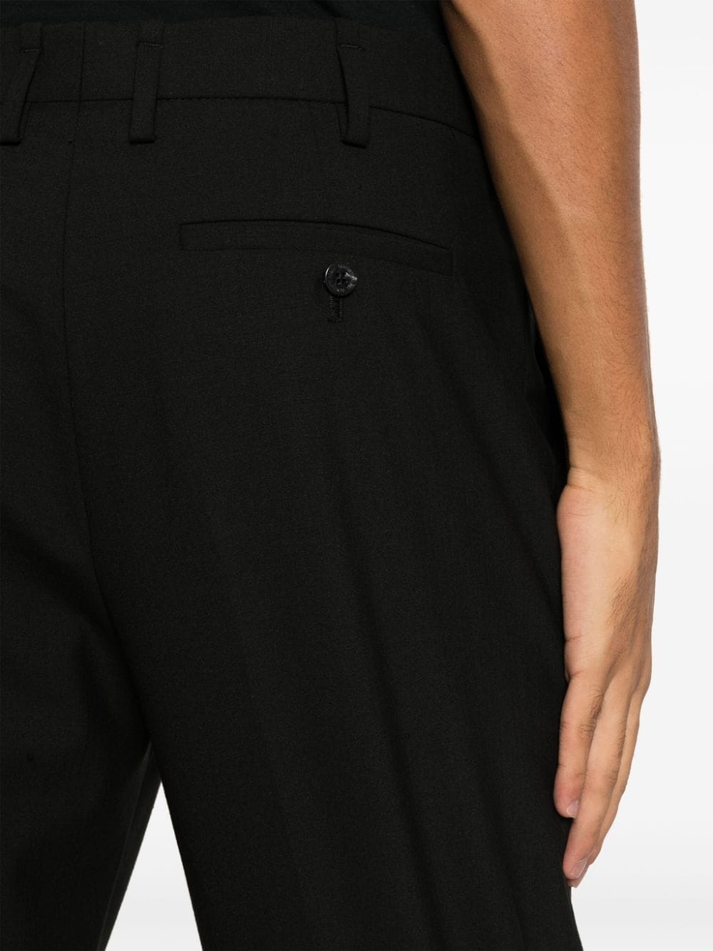 cropped gabardine tapered trousers - 5
