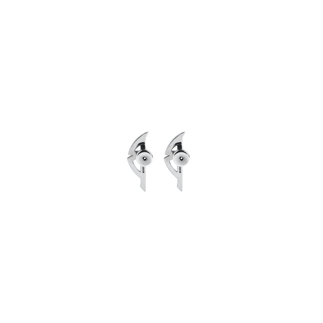 Typo Metal Earrings  in Silver - 2