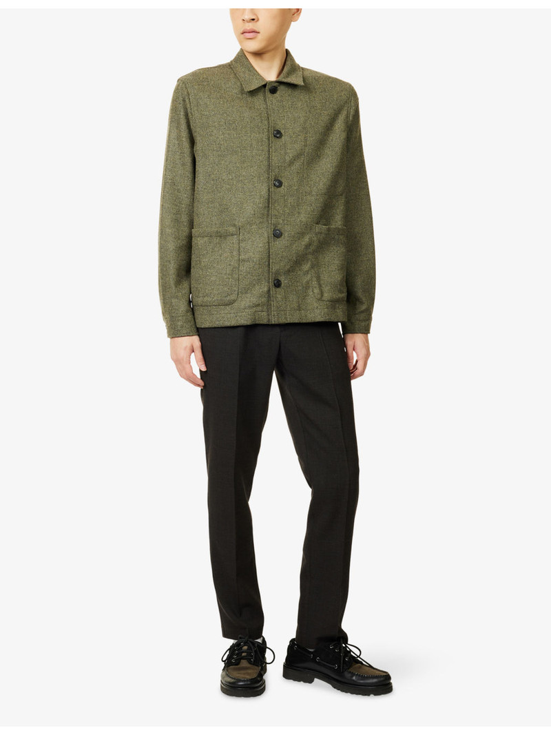 Sunspel Textured Straight-Leg Wool Trousers outlook