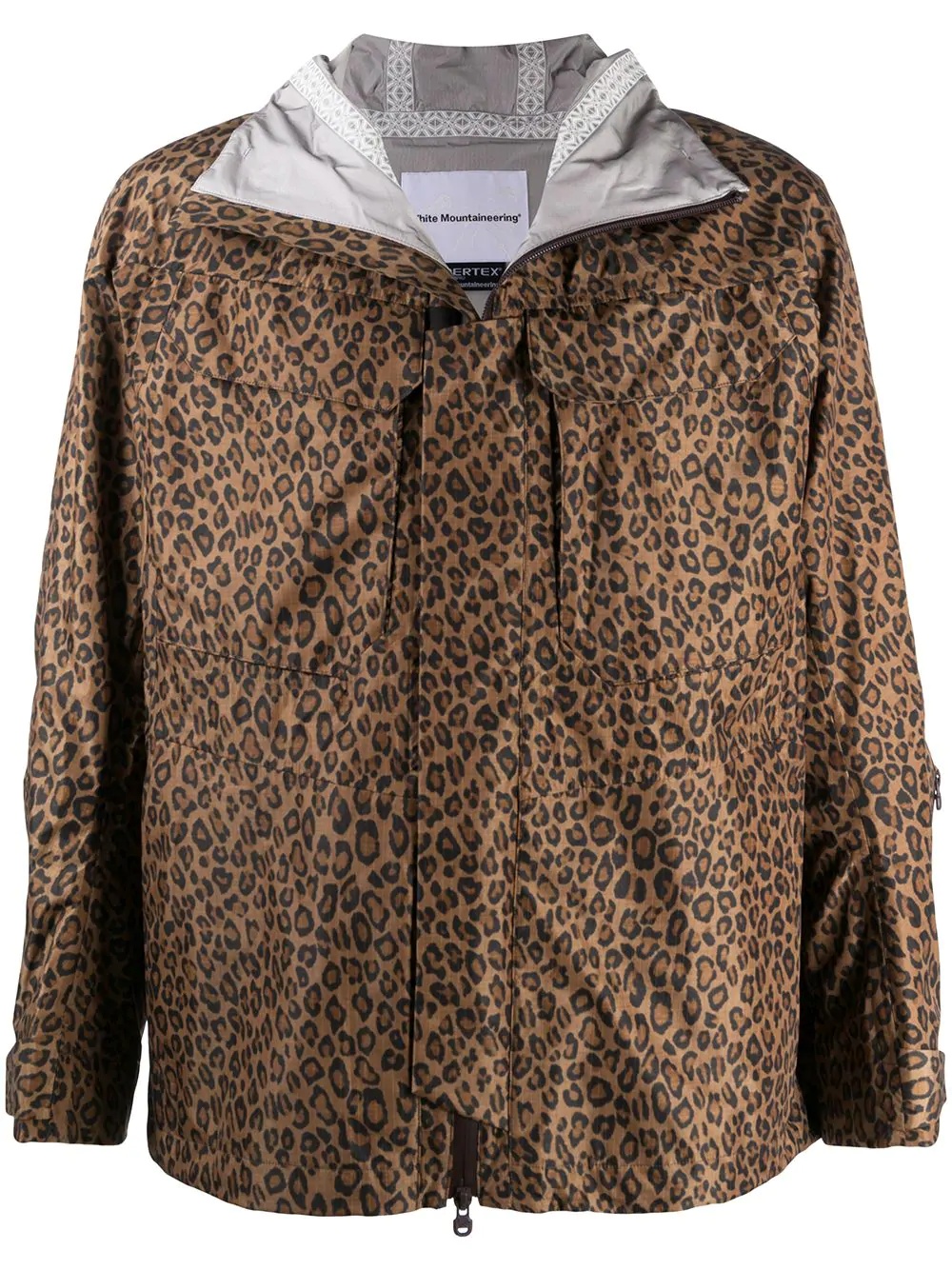 leopard-print hooded jacket - 1