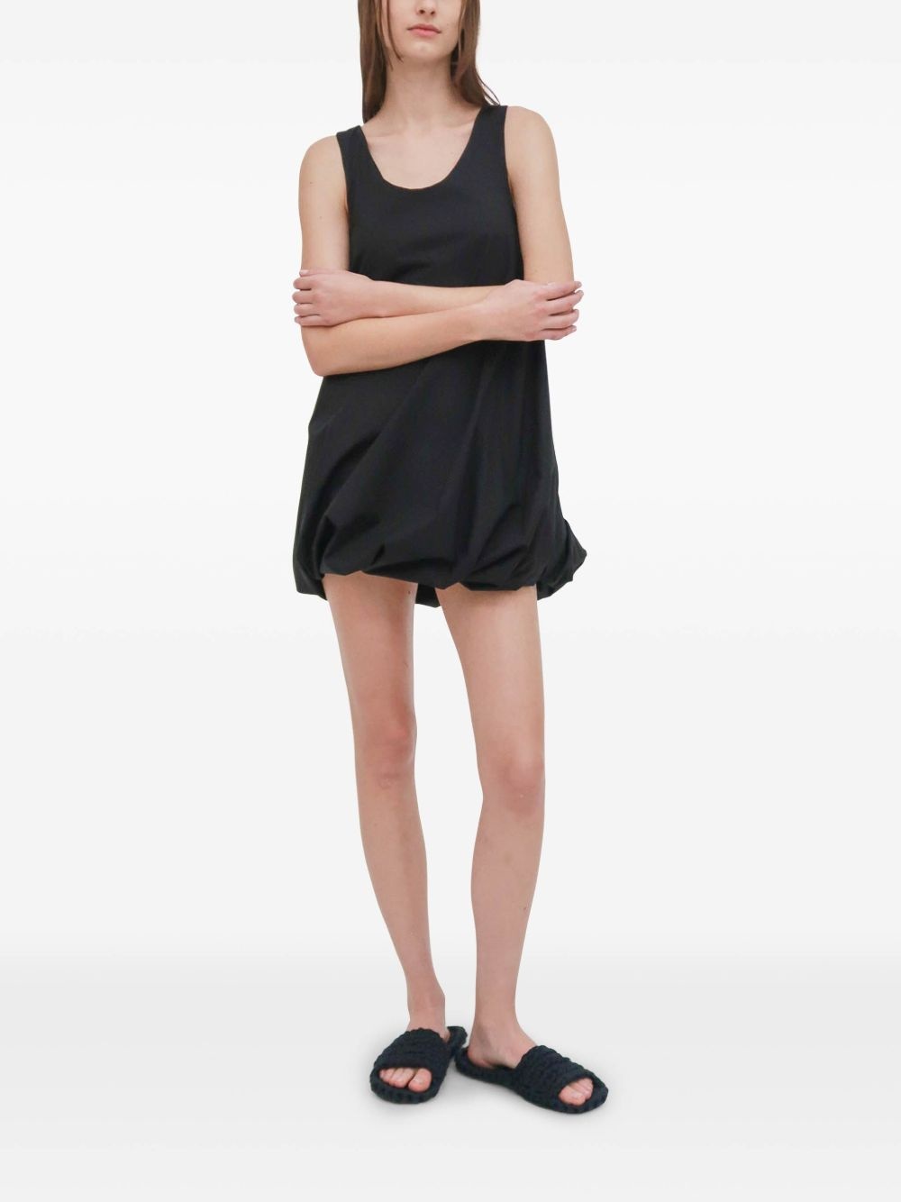 twisted-hem mini dress - 3