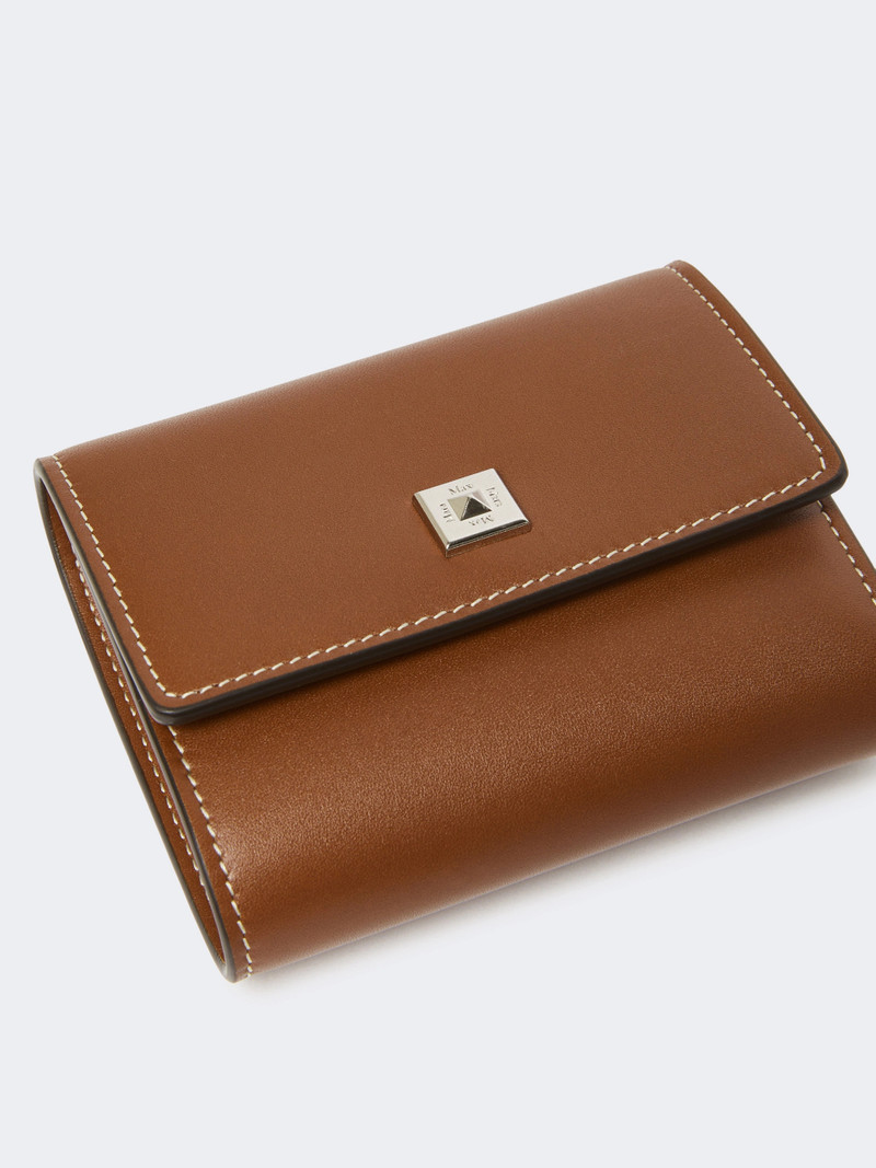 Max Mara COMPACTWALLET Leather purse - AMBER BROWN outlook