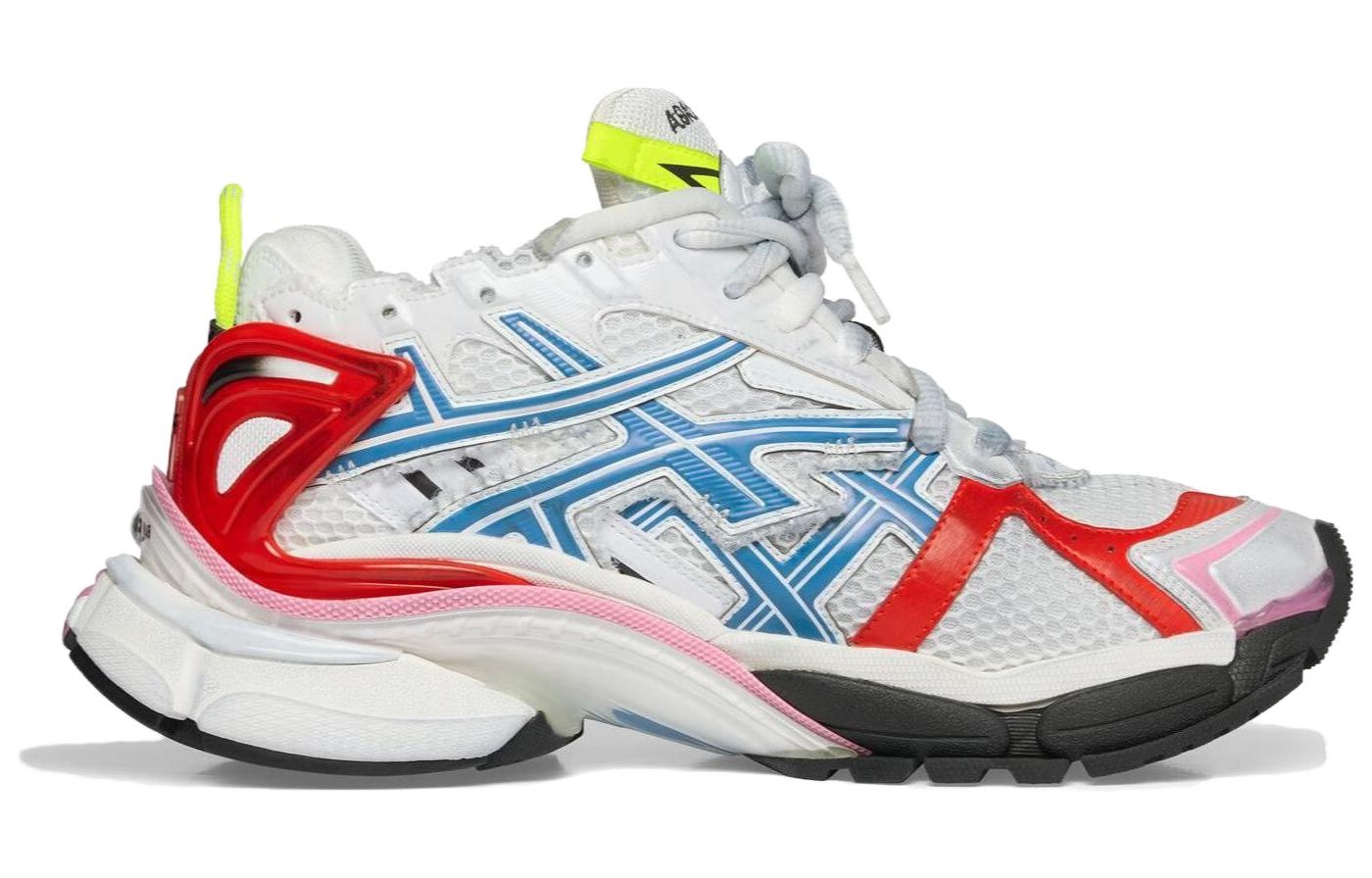 Balenciaga Runner Sneakers 'White Blue Red Mesh and Nylon' 677403W3RB69645 - 2