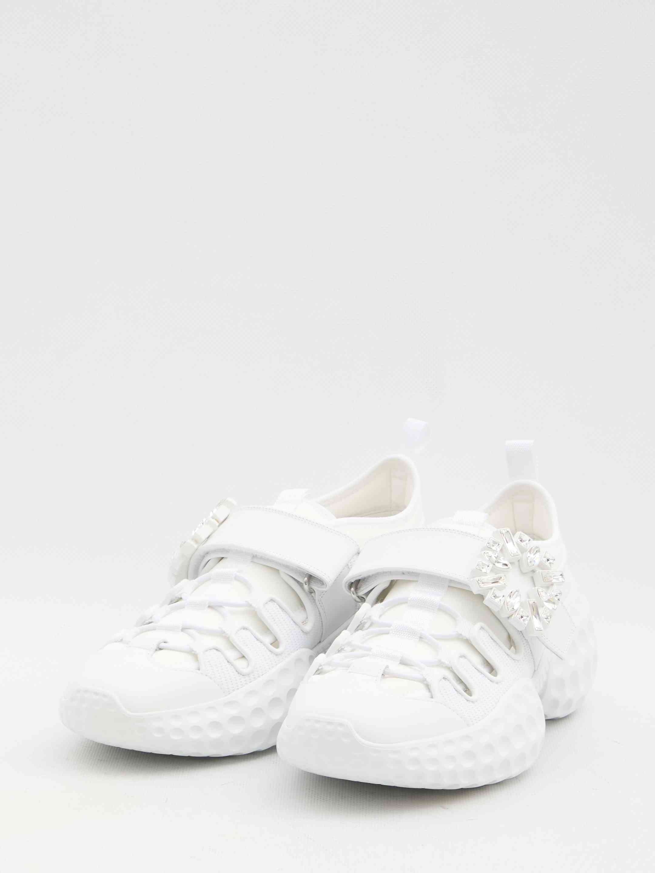 Roger Vivier Women Sneakers With Crystal-Embellished Buckle - 2