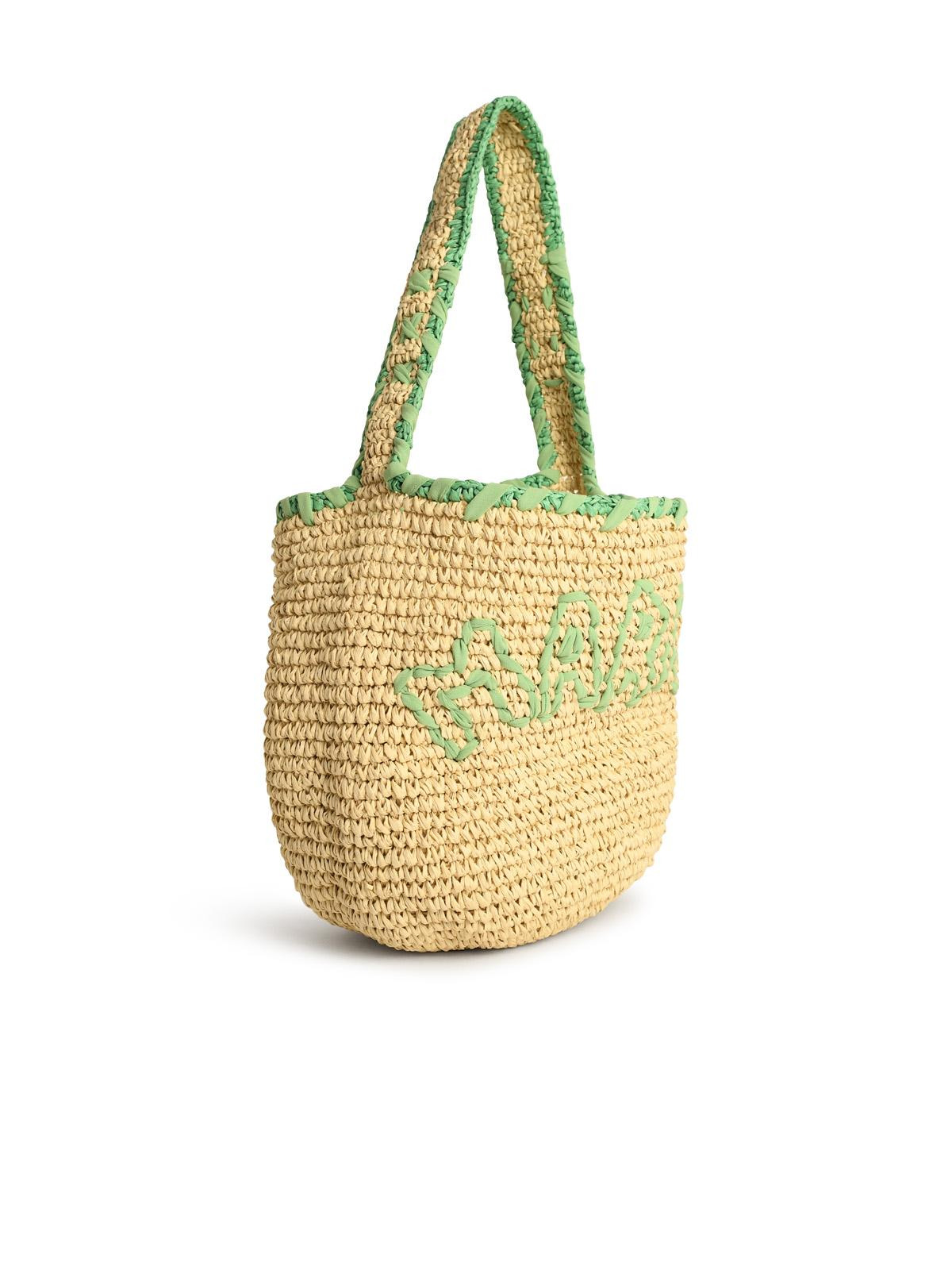 Marni Small 'Nassa' Bag In Green Natural Raffia Women - 2