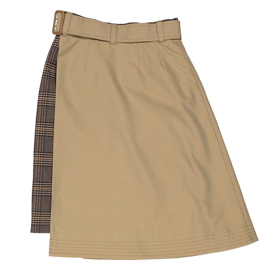 Kolor Glen Plaid Trench Style Skirt - 2