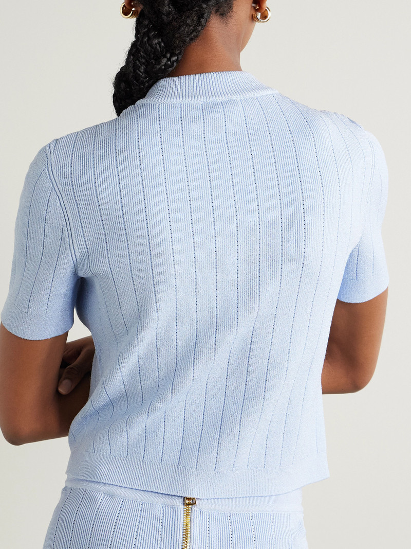 Embellished Ribbed-knit Cardigan 3