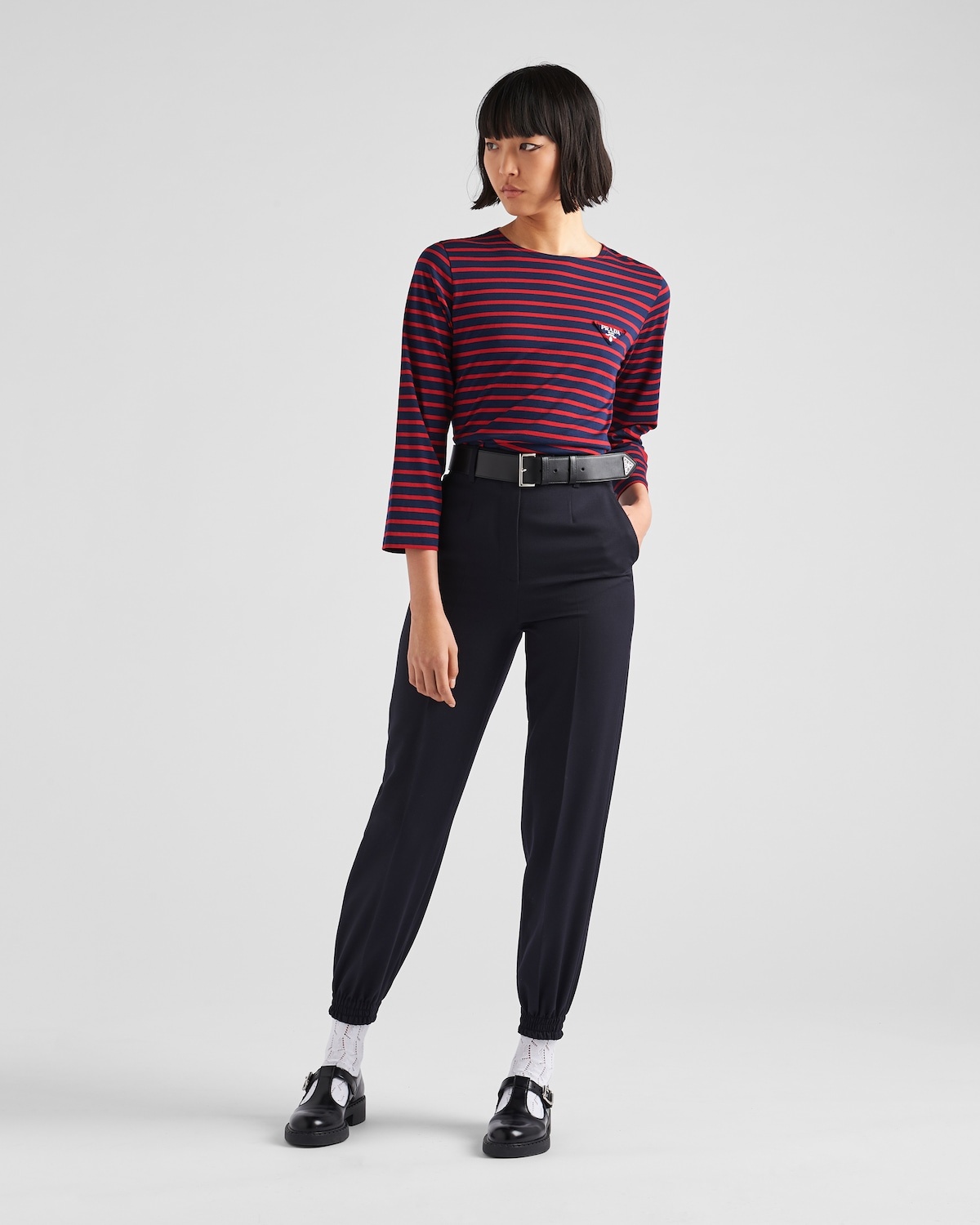 Long-sleeved striped jersey T-shirt - 2