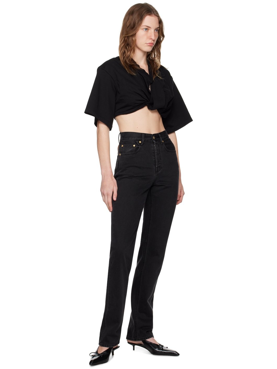 Black La Casa 'Le de-Nîmes Droit' Jeans - 4