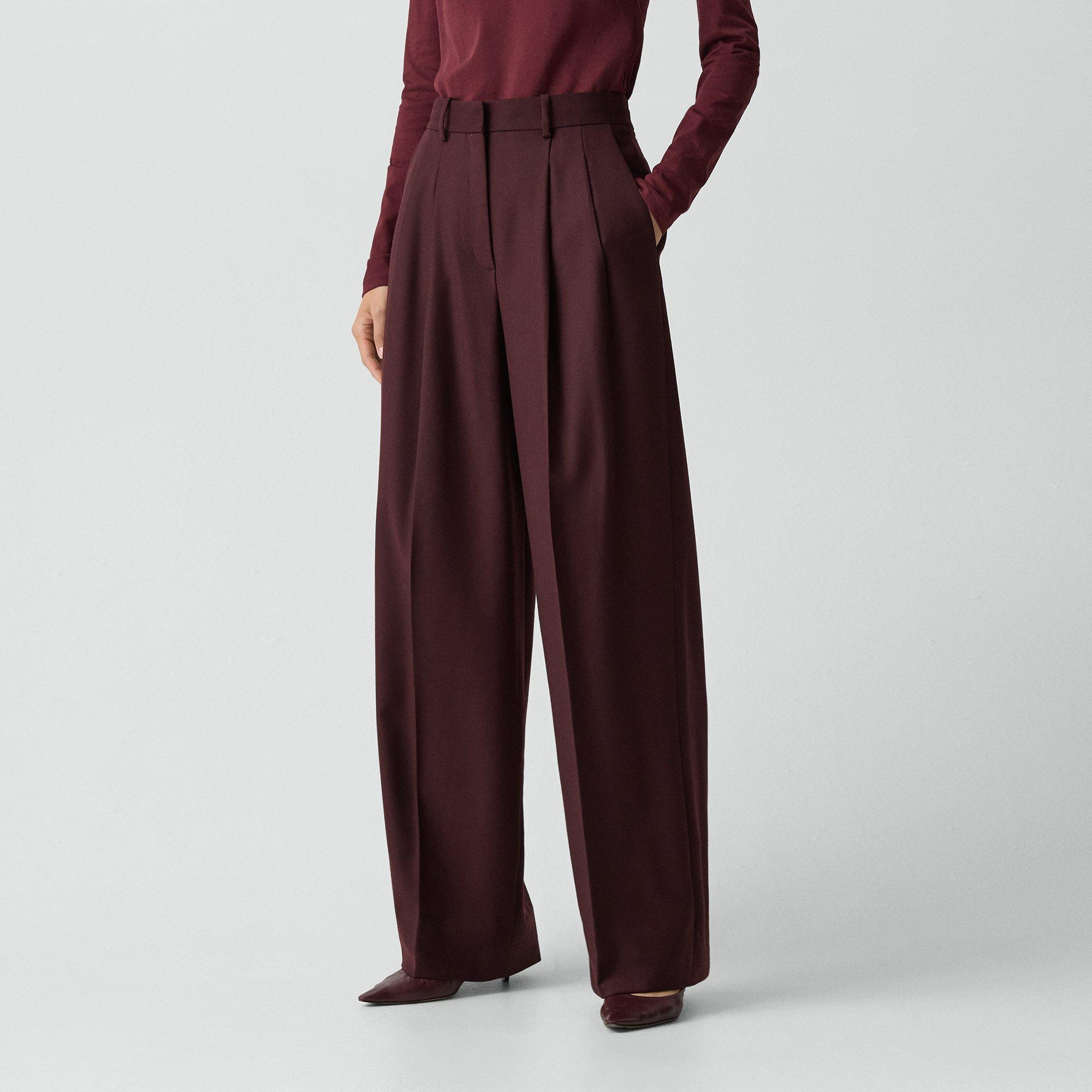 Double Pleat Pant, 33'' in Sleek Flannel - 5