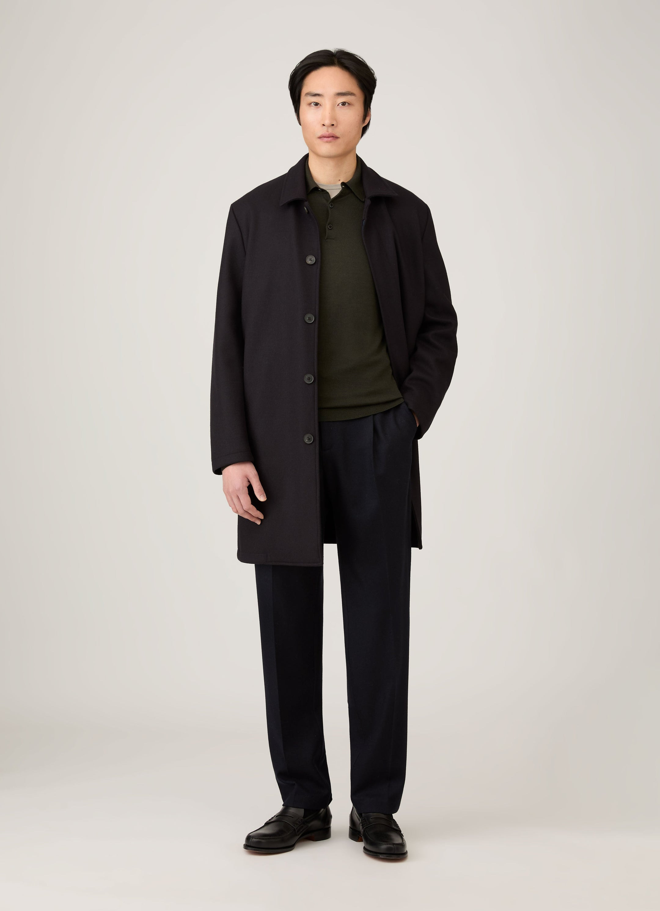 Boiled Wool Coat - 3