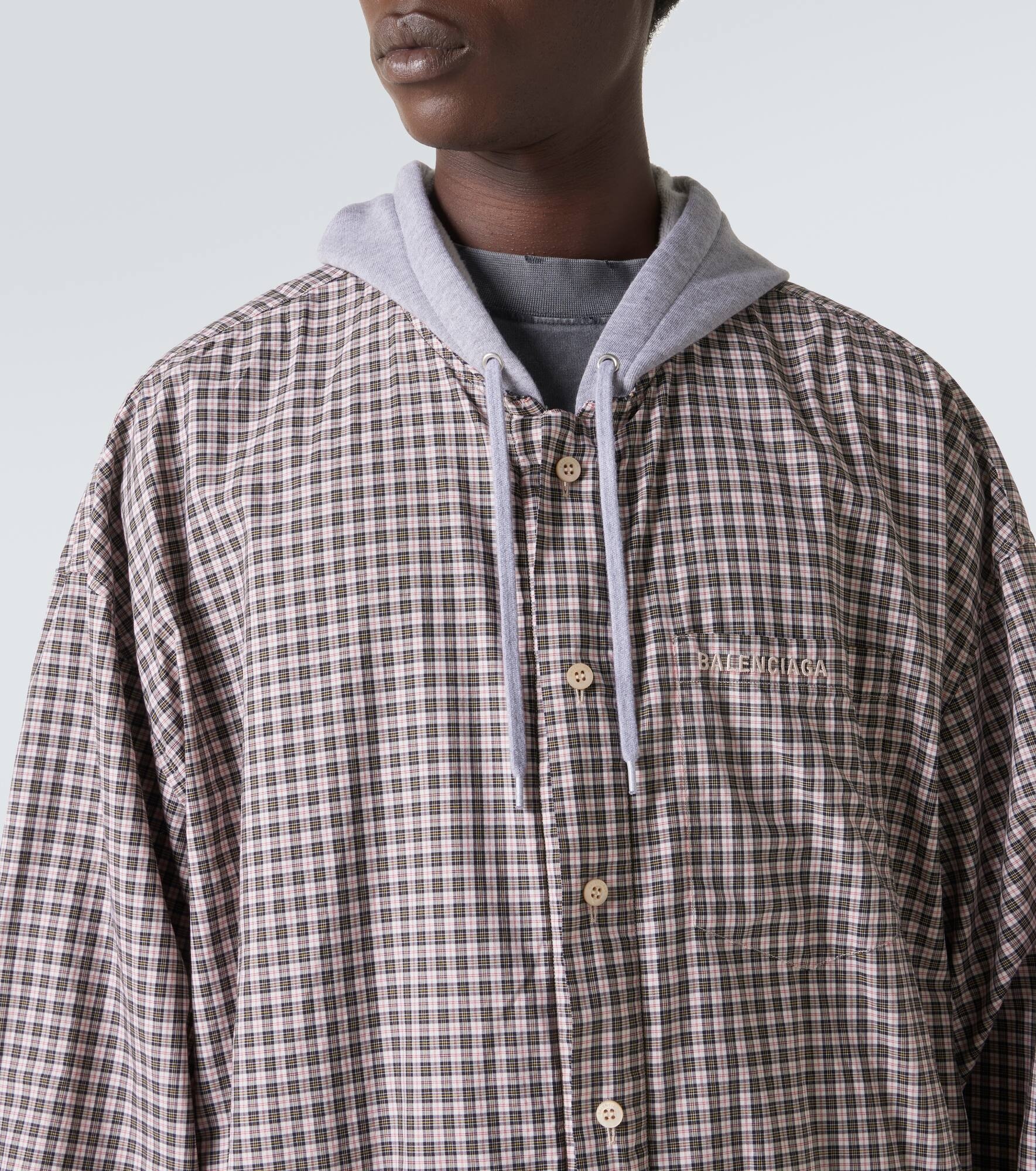 Checked cotton poplin jacket - 6