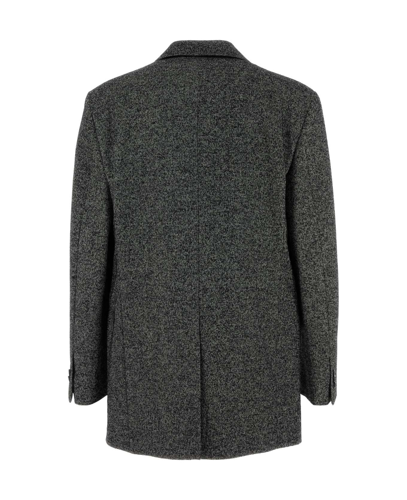 Two-tone Wool Blend Blazer - 2