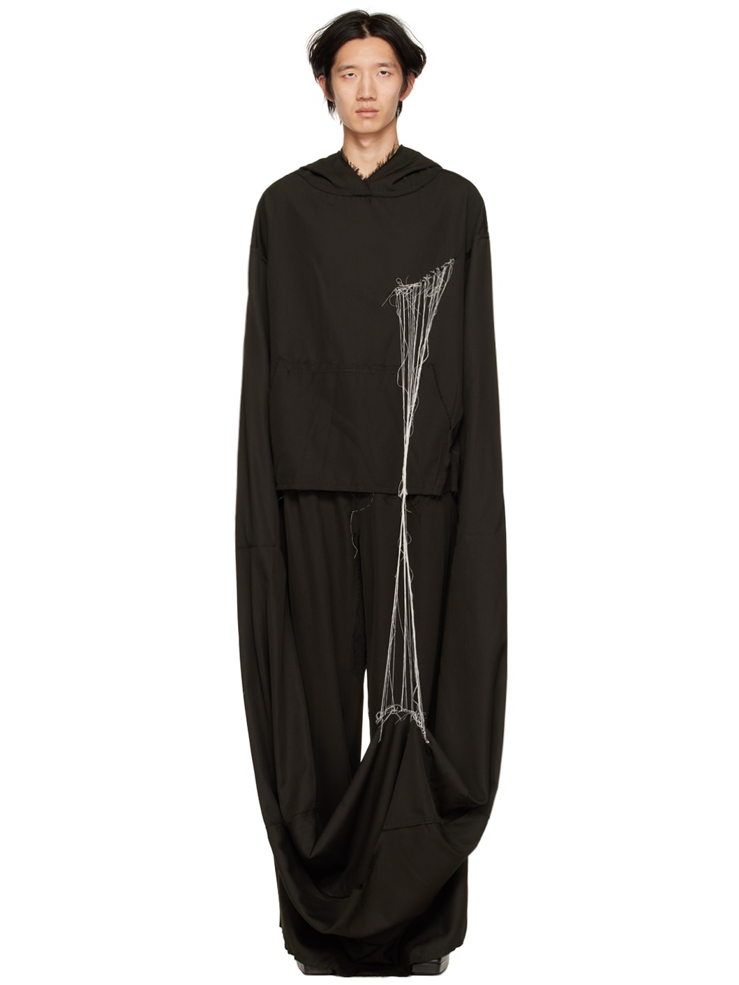 SSENSE Exclusive Black Limited Edition Lance Stitch Hoodie - 1
