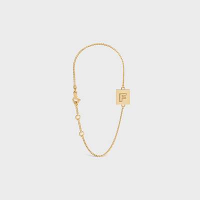 CELINE Alphabet F Bracelet in Brass with Gold Finish outlook