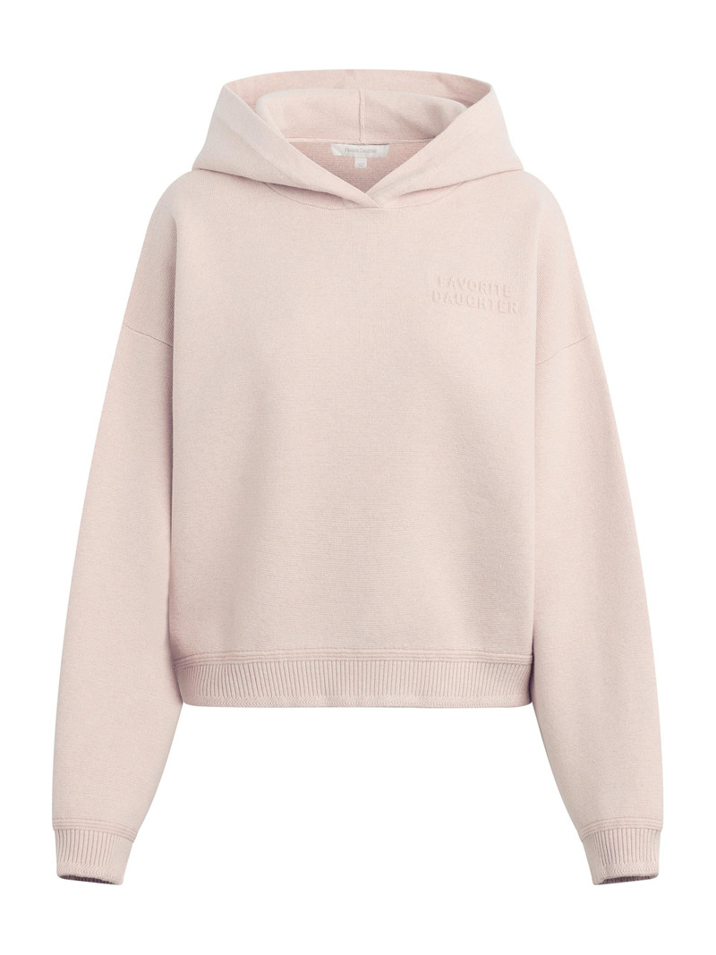 Women's The Fatigue Sisters Cropped Hoodie - Blush Pink 1
