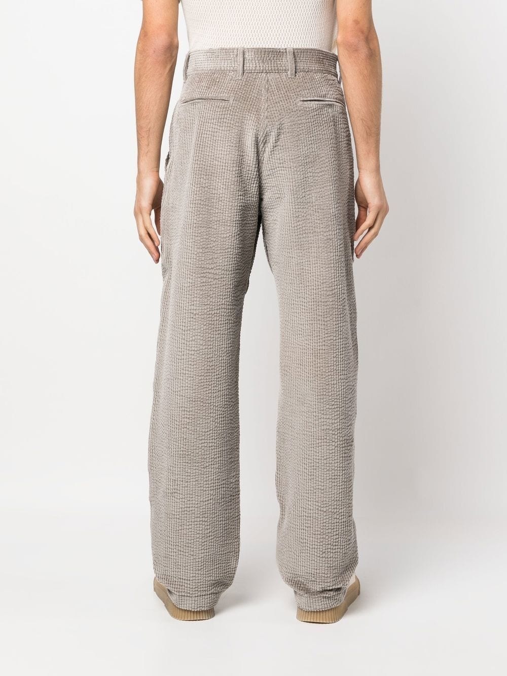 straight-leg corduroy trousers - 4