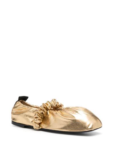 GANNI scrunchie ballerina shoes outlook