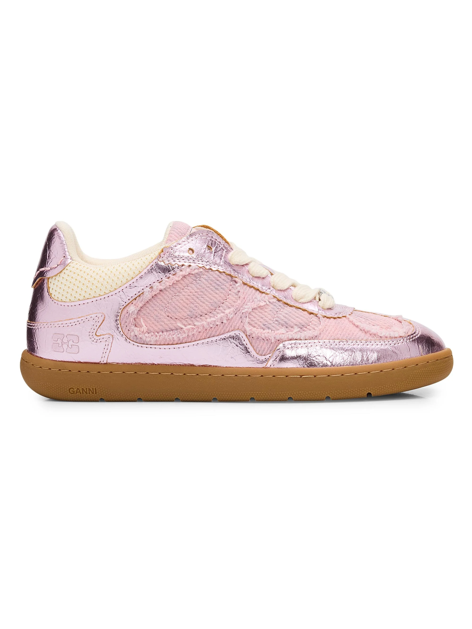 Women's Crinkle Low-Top Sneakers - Cameo Pink - 1