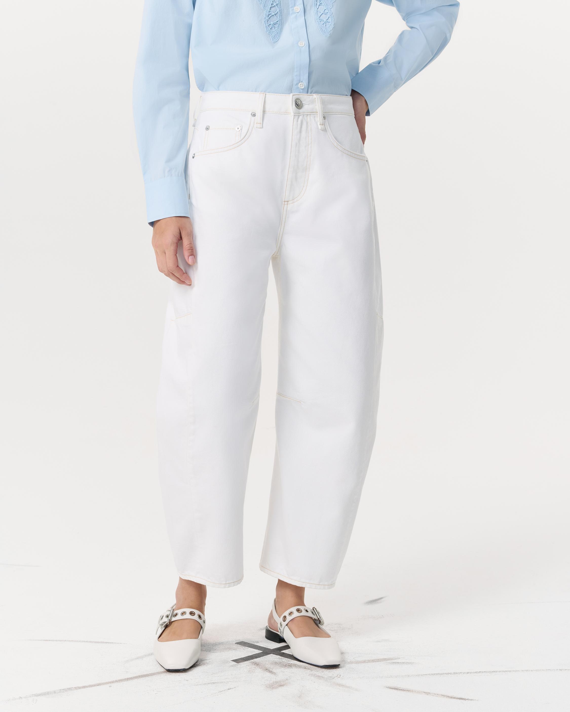 Charlie Ankle-Length Barrel Jeans
Lightweight Rigid Denim - 3